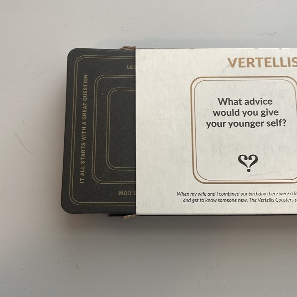 Vertellis Coasters Conversation Starter Ice Breaker Set Of 20 Cards/Coasters - Picture 3 of 4